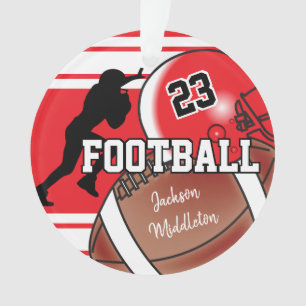 Ornamento Futebol Red and Black Personalize