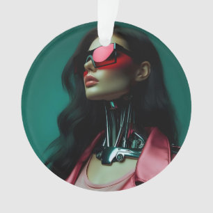 Ornamento  futuristic cybernetic woman