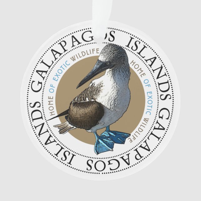 Ornamento Galápagos Ilhas Blue Foot Booby Bird (Frente)