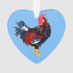 Ornamento galo galliforme macho