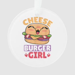 Ornamento Garota Cheeseburger, Mulheres Hamburger e Cheesebu