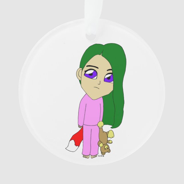 Ornamento garota foxi chibi (Frente)