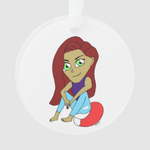Ornamento garota foxi chibi