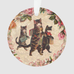 Ornamento Gatinhos Antiquados Bonito de Cat Vintage