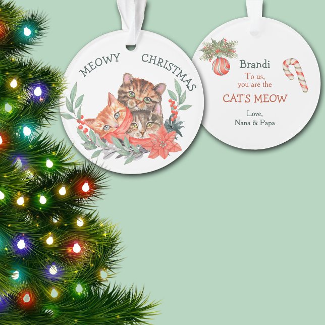 Ornamento Gatinhos de Natal Gatinhos e Bonitos Crianças de F (Criador carregado)