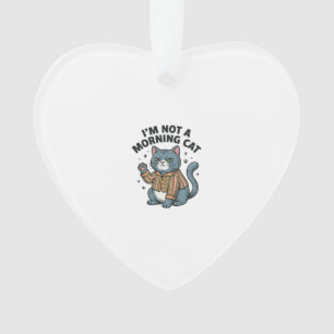 Ornamento Gato da Manhã Gravura Vintage Camiseta de Gato Eng