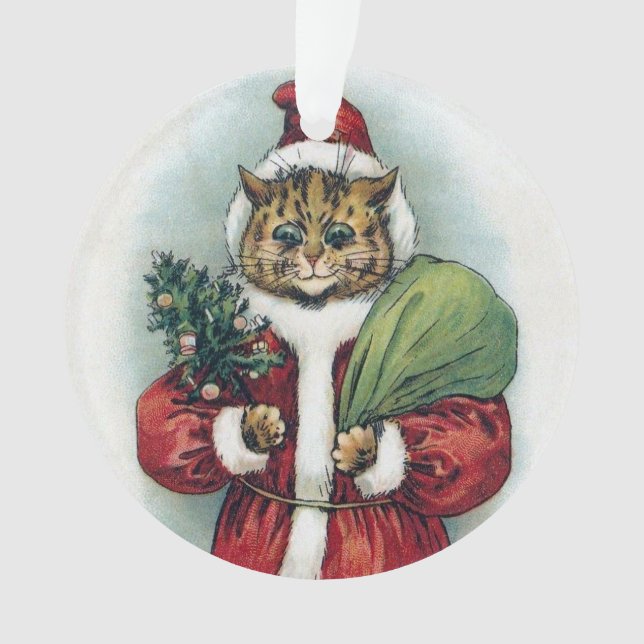 Ornamento Gato de Natal, Louis Wain (Frente)