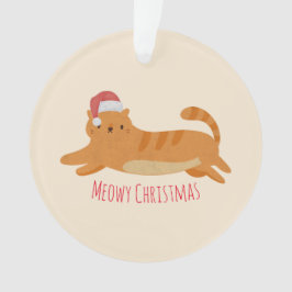 Ornamento Gato de Tabby Amarelo de Natal