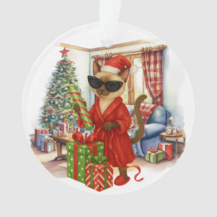 Ornamento Gato está boxeando no Natal