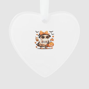 Ornamento Gato fofo de Halloween � Gatinho de bruxa Kawaii c