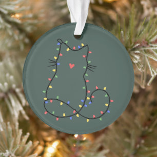 Ornamento Gato Fofo Natal Mãe do Gato Xmas Divertido Amante 