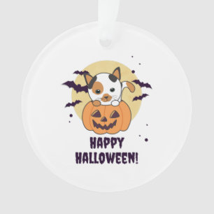 Ornamento Gato Na Abóbora Gatos Doce Feliz Dia das Bruxas