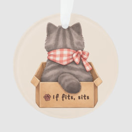 Ornamento Gato na Caixa