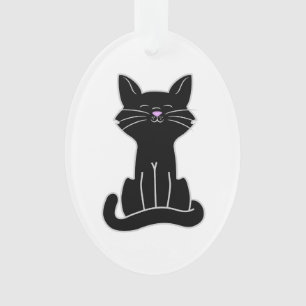 Ornamento Gato preto de assento