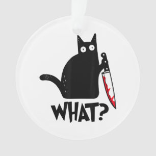 Ornamento Gato Que Gato Negro Engraçado Camisa Um Gato Assas