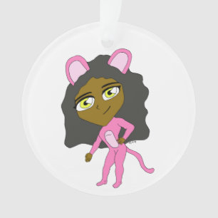 Ornamento gato rosa