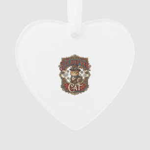 Ornamento Gato Steampunk Vintage Steampunk Gato