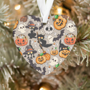Ornamento Gatos de Halloween Festa Divertida