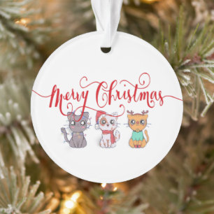 Ornamento Gatos de Natal