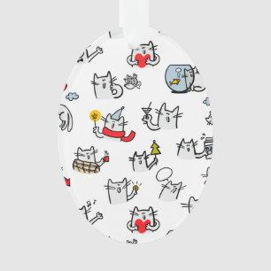 Ornamento Gatos engraçados, leite e magia.