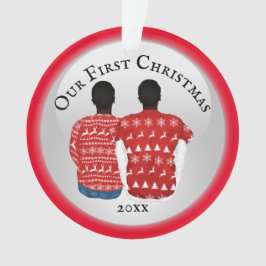 Ornamento Gay afro-americano Sr. e casal PHOTO