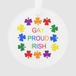 Ornamento Gay Orgulho dos Shamrocks LGBT Irlandeses LGBT