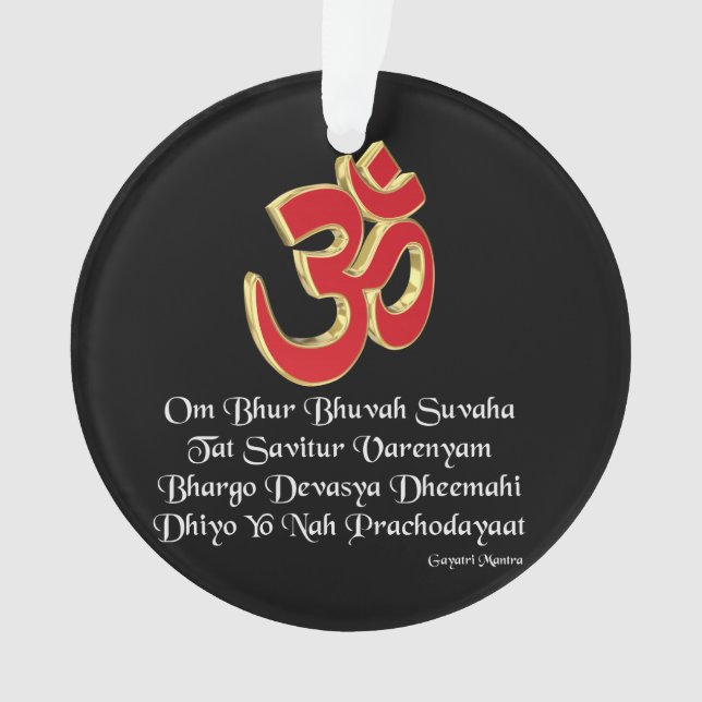 Ornamento Gayatri mantra (Frente)