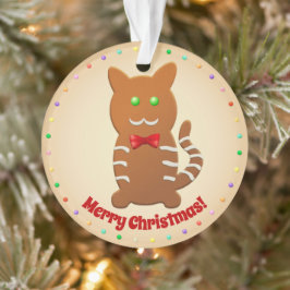 Ornamento Gengibre Gato E Coração De Gengibre