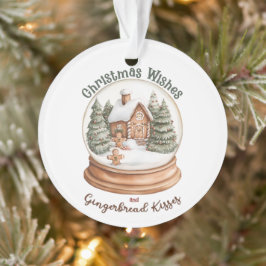Ornamento Gengibre Natal Holiday Snow Globe