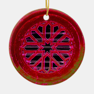 ornamento geométrico de mandala vermelho