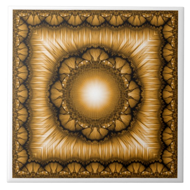 Ornamento geométrico radiante brilhante (Frente)