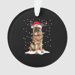 Ornamento German shepherd Árvore de Natal Light Pajama