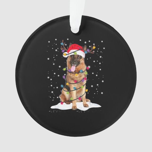 Ornamento German shepherd Árvore de Natal Light Pajama (Frente)