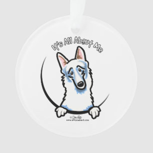 Ornamento German shepherd Branco IAAM