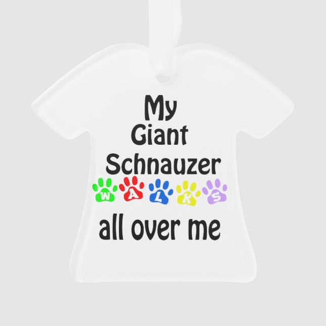 Ornamento Giant Schnauzer Walks Design (Frente)