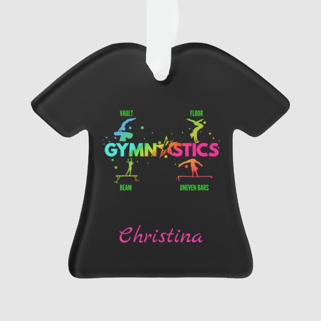 Ornamento Ginástica Feminina Barras Trave Salto Solo (Frente)