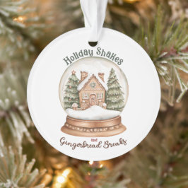 Ornamento Gingerbird House Natal Snow Globe