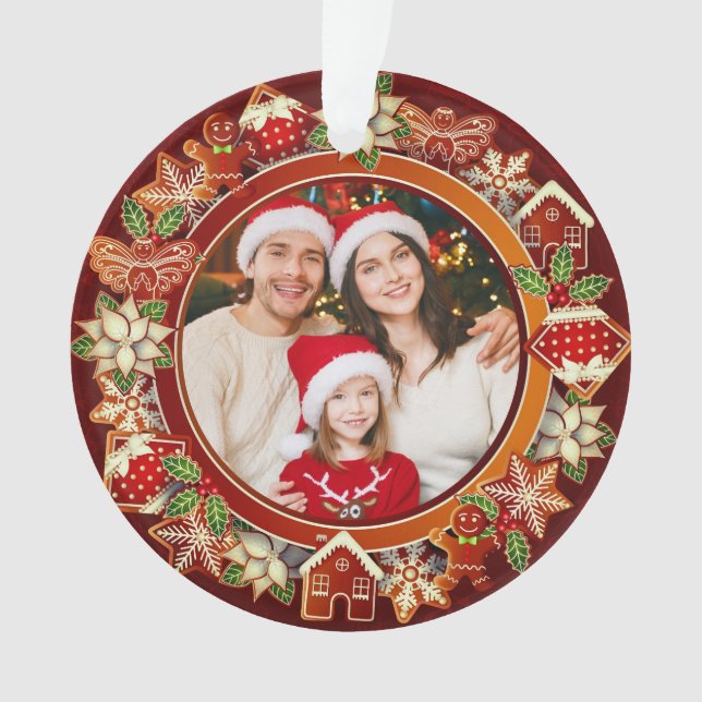 Ornamento & Gingerbread Christmas I Custom Holiday Keepsake  (Frente)