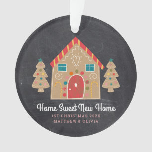 Ornamento Gingerpão Novo Feriado Doméstico em Quadro Perso