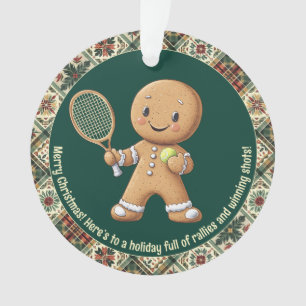 Ornamento Gingerpão Tênis Grand Slam 🎾 🎄 texto personaliza