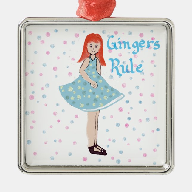 Ornamento "Gingers Rule" para Garota Bonita (Frente)