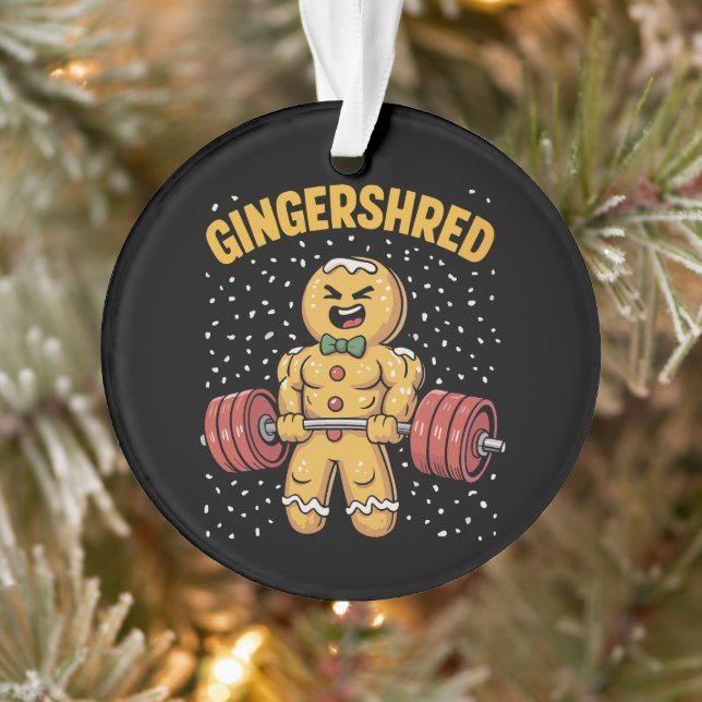 Ornamento Gingershred Funny Gingerbird Man Gym (Árvore)