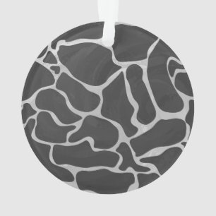 Ornamento Giraffe Black and Light Cinza