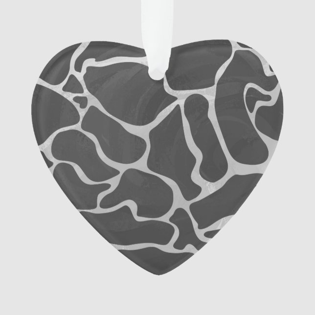 Ornamento Giraffe Black and Light Cinza (Frente)