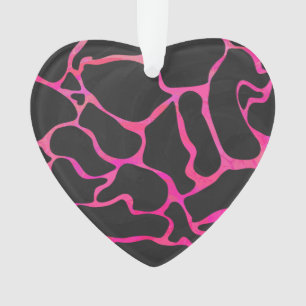 Ornamento Giraffe Hot Pink e Impressão preto