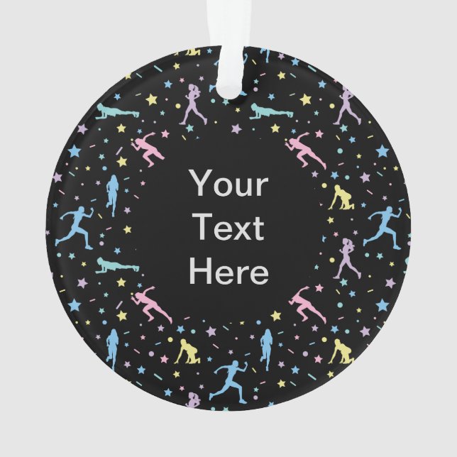 Ornamento Girls Cross Country, Track Field, Marathon Runner (Verso)