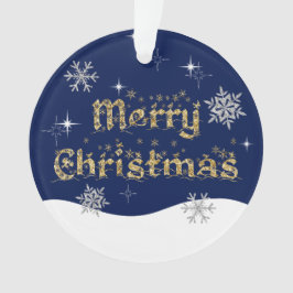 Ornamento Glitter de Natal Simples Elegante