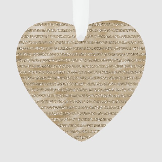 Ornamento Glitzy Glitzy Dourado Glitter Stripes (Frente)