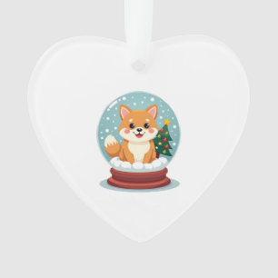 Ornamento Globo de Neve do Shiba