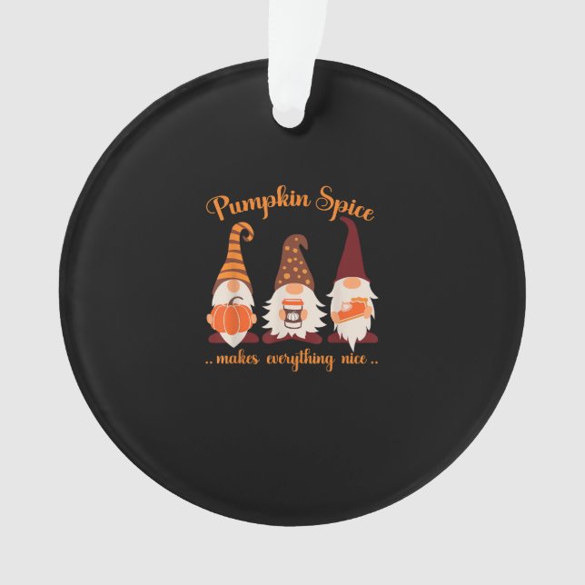 Ornamento Gnomos Pumpkin Pumpkin Spice Faz Tudo (Frente)
